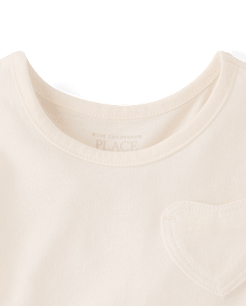 Toddler Girls Heart Pocket Tee