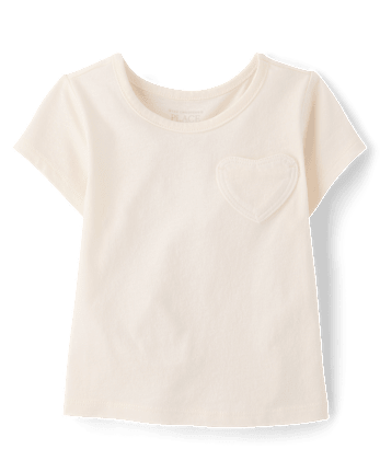 Toddler Girls Heart Pocket Tee