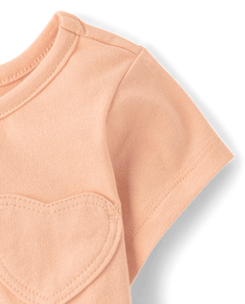Toddler Girls Heart Pocket Tee