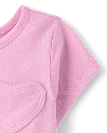 Toddler Girls Heart Pocket Tee