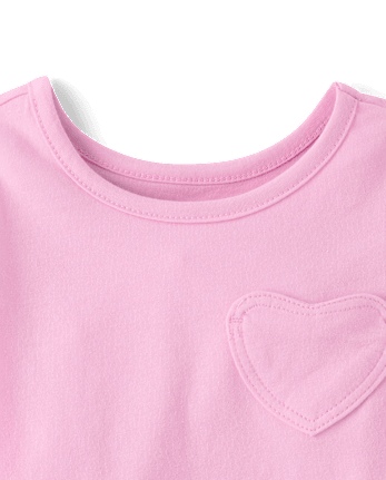 Toddler Girls Heart Pocket Tee