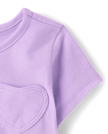 Toddler Girls Heart Pocket Tee