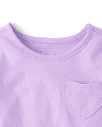 Toddler Girls Heart Pocket Tee