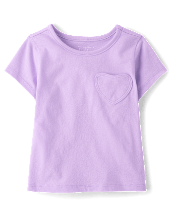 Toddler Girls Heart Pocket Tee