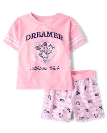 Girls Hello KittyÂ® And Friends Tennis Pajamas