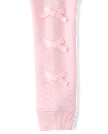 Toddler Girls Bow Premium Fleece Zip Up Hoodie