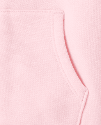 Sweat à capuche zippé en polaire premium avec nœud pour petites filles