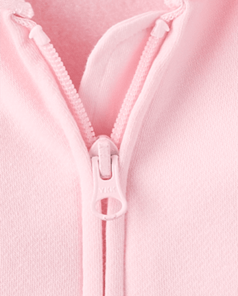 Sweat à capuche zippé en polaire premium avec nœud pour petites filles