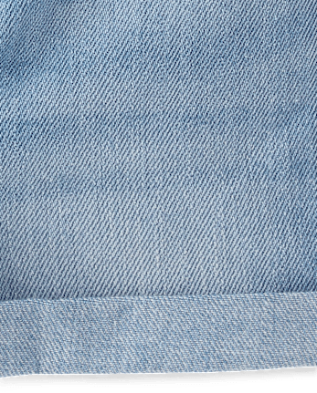 Baby And Toddler Girls Paperbag Waist Denim Shortie Shorts