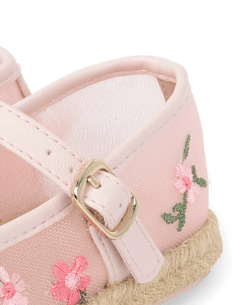 Toddler Girls Embroidered Floral Espadrille Flats