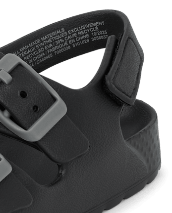 Toddler Boys Buckle Slides