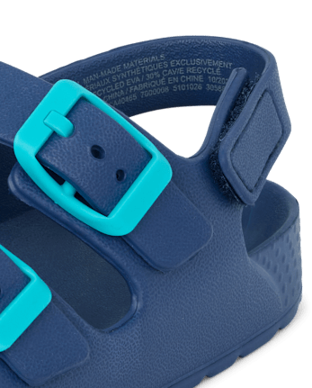 Toddler Boys Buckle Slides