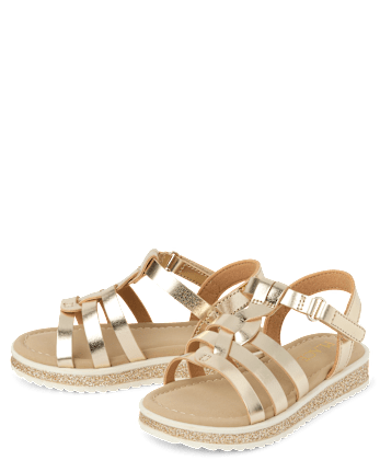 Toddler Girls Metallic Glitter Sandals