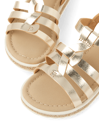 Toddler Girls Metallic Glitter Sandals