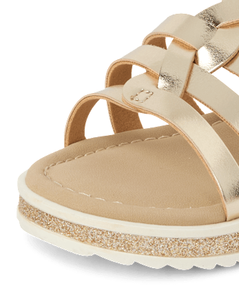 Toddler Girls Metallic Glitter Sandals