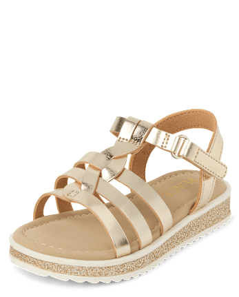 Toddler Girls Metallic Glitter Sandals