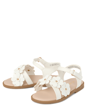 Sandales fleuries pour petites filles