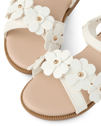 Sandales fleuries pour petites filles
