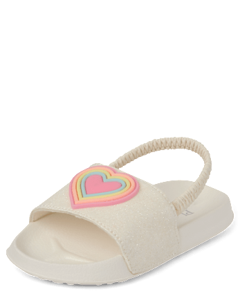 Toddler Girls Rainbow Heart Slides
