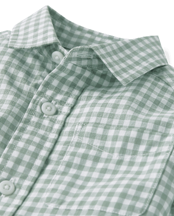 Baby And Toddler Boys Dad And Me Gingham Poplin Button Up Shirt