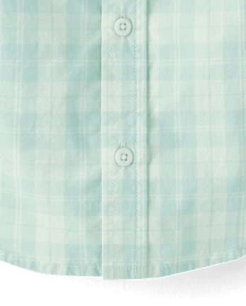Baby And Toddler Boys Plaid Poplin Button Up Shirt