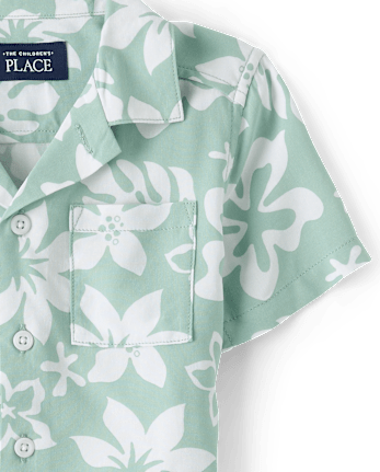 Baby And Toddler Boys Tropical Button Up Shirt
