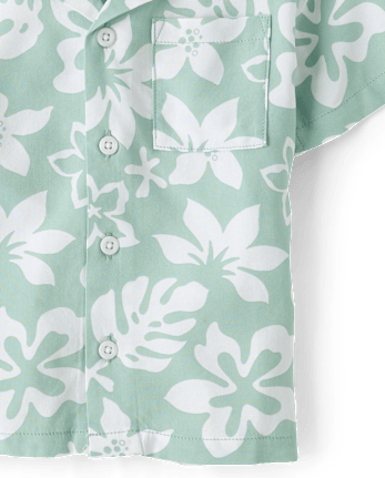 Baby And Toddler Boys Tropical Button Up Shirt