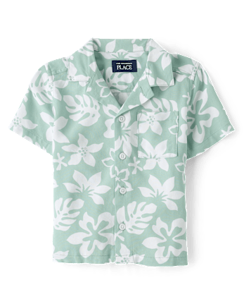 Baby And Toddler Boys Tropical Button Up Shirt