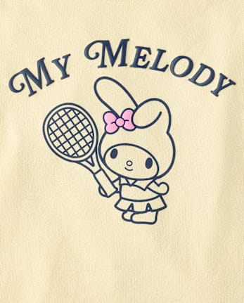 Girls My Melodyâ¢ Puff Print Tennis Ringer Baby Tee