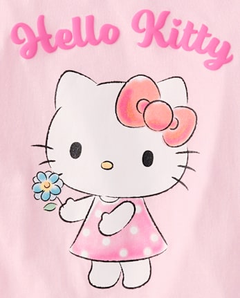 Girls Hello Kitty® Glitter Puff Print Graphic Tee