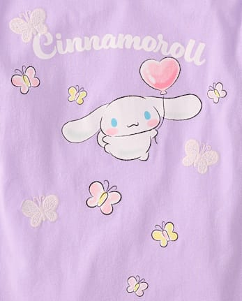 Girls Cinnamoroll™ Satin Stitch Embroidered Butterfly Graphic Tee