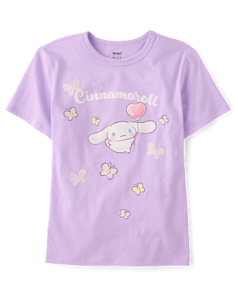 Girls Cinnamoroll™ Satin Stitch Embroidered Butterfly Graphic Tee