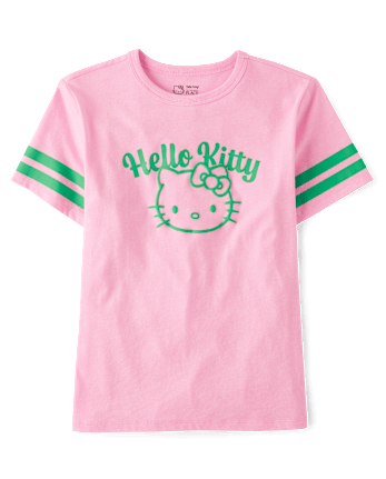 T-shirt graphique Hello Kitty® à imprimé en relief pour la Saint-Patrick (filles)