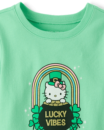 Toddler Girls Hello Kitty® Glitter St. Patrick's Day Graphic Tee