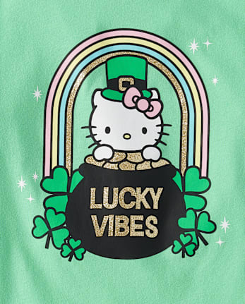 Girls Hello Kitty® Glitter St. Patrick's Day Graphic Tee
