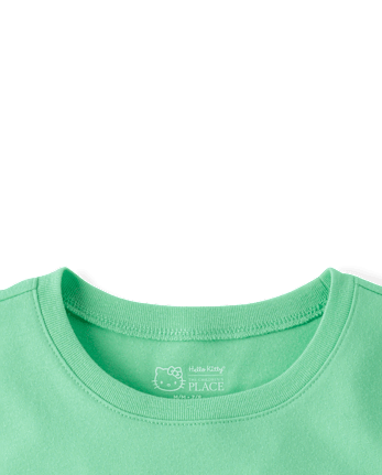 T-shirt graphique Hello Kitty® à paillettes pour filles, spécial Saint-Patrick