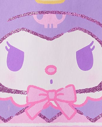 T-shirt graphique à paillettes Kuromi™ pour filles, motif Pâques
