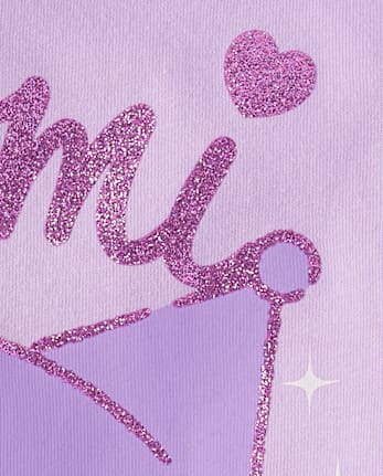 T-shirt graphique à paillettes Kuromi™ pour filles, motif Pâques