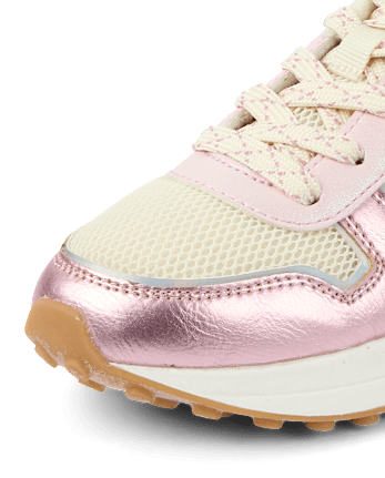 Baskets basses métallisées à blocs de couleur pour filles