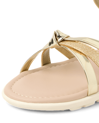 Girls Metallic Sandals