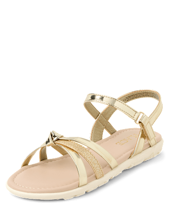 Girls Metallic Sandals