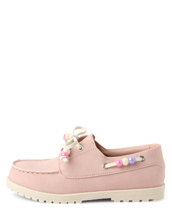 Girls Beaded Boat Shoes