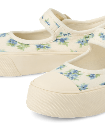Baskets Mary Jane à fleurs pour filles