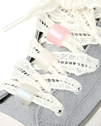 Girls Shimmer High Top Sneakers
