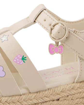 Girls Hello KittyÂ® Icon Espadrille Fisherman Sandals
