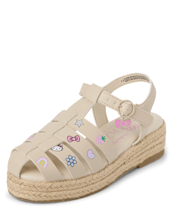 Girls Hello KittyÂ® Icon Espadrille Fisherman Sandals