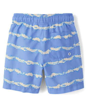 Boys Striped Swim Trunks