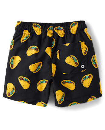 Boys Print Swim Trunks