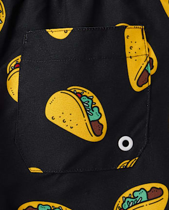 Boys Print Swim Trunks