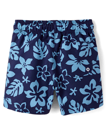 Boys Print Swim Trunks